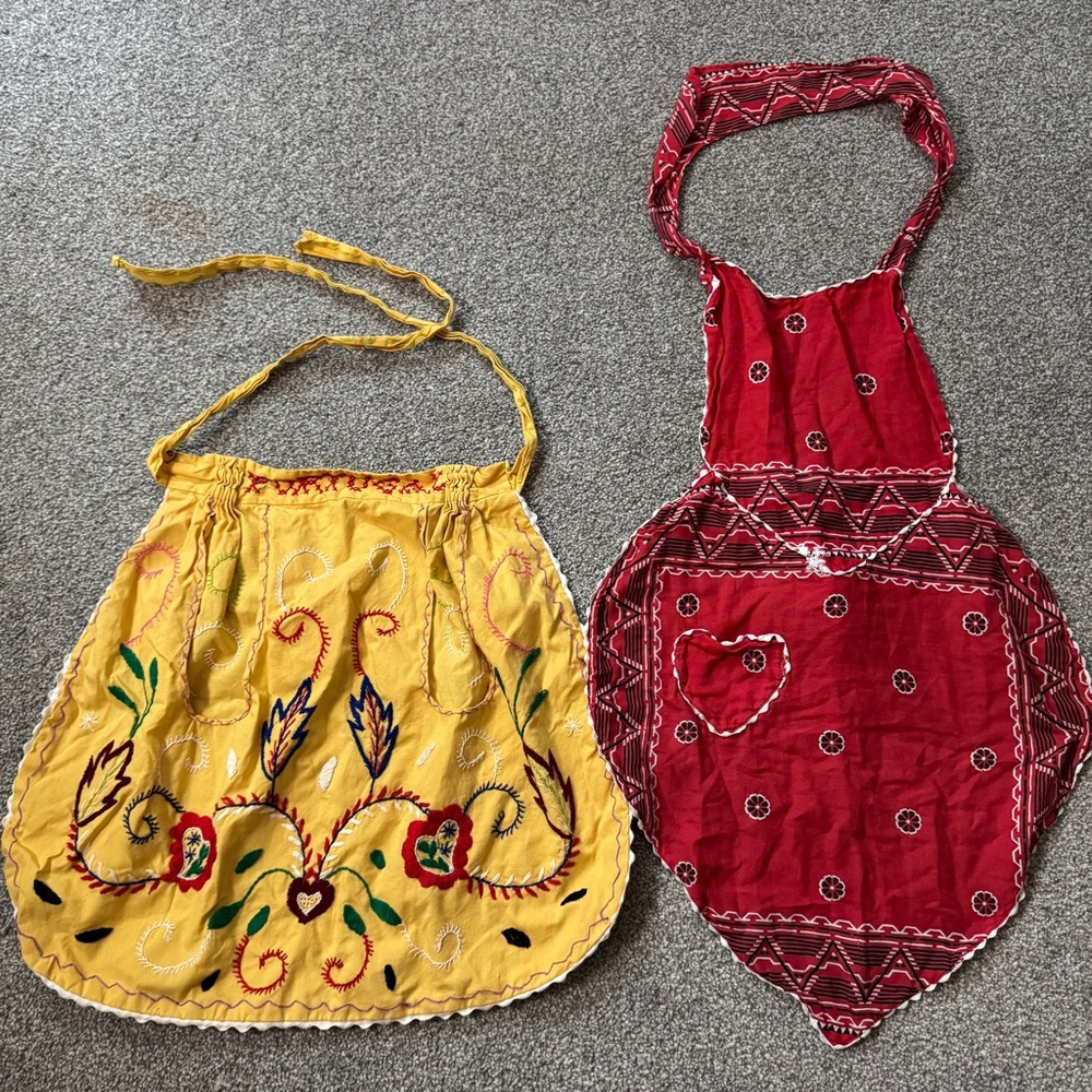 Vintage Embroidered Aprons